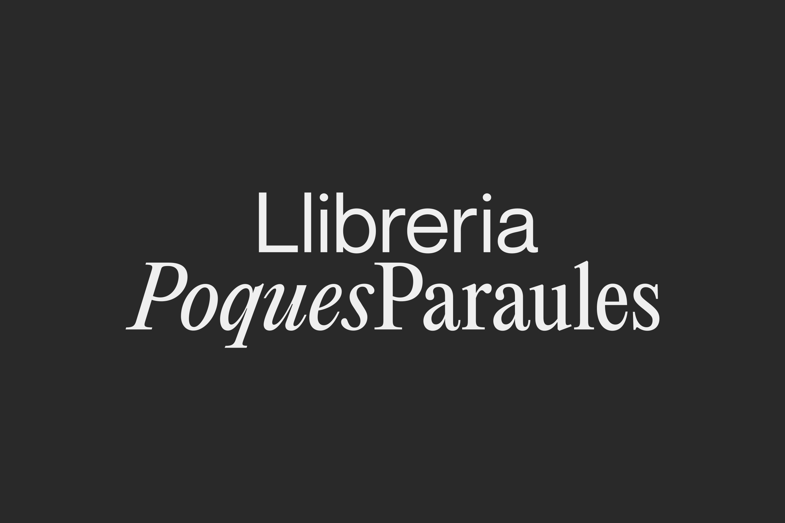 Llibreria Poques Paraules